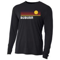 Auburn Alabama Classic Retro Vintage Style Sunset City Cooling Performance Long Sleeve Crew