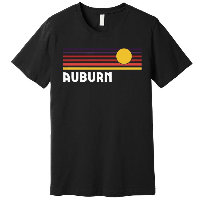 Auburn Alabama Classic Retro Vintage Style Sunset City Premium T-Shirt