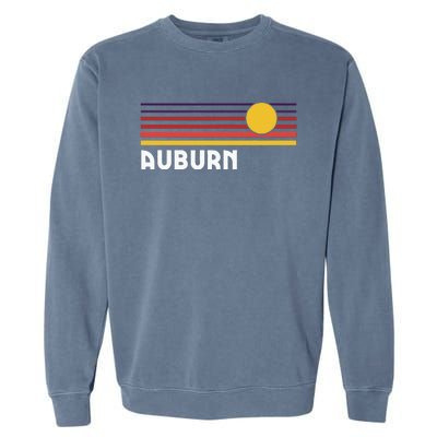 Auburn Alabama Classic Retro Vintage Style Sunset City Garment-Dyed Sweatshirt