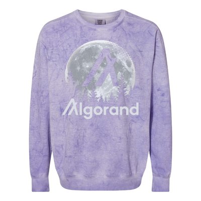 Algorand ALGO Coin Cryptocurrency Wilderness Full Moon Colorblast Crewneck Sweatshirt