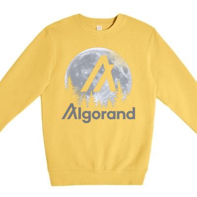 Algorand ALGO Coin Cryptocurrency Wilderness Full Moon Premium Crewneck Sweatshirt