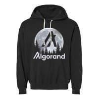 Algorand ALGO Coin Cryptocurrency Wilderness Full Moon Garment-Dyed Fleece Hoodie