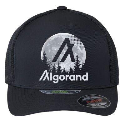 Algorand ALGO Coin Cryptocurrency Wilderness Full Moon Flexfit Unipanel Trucker Cap