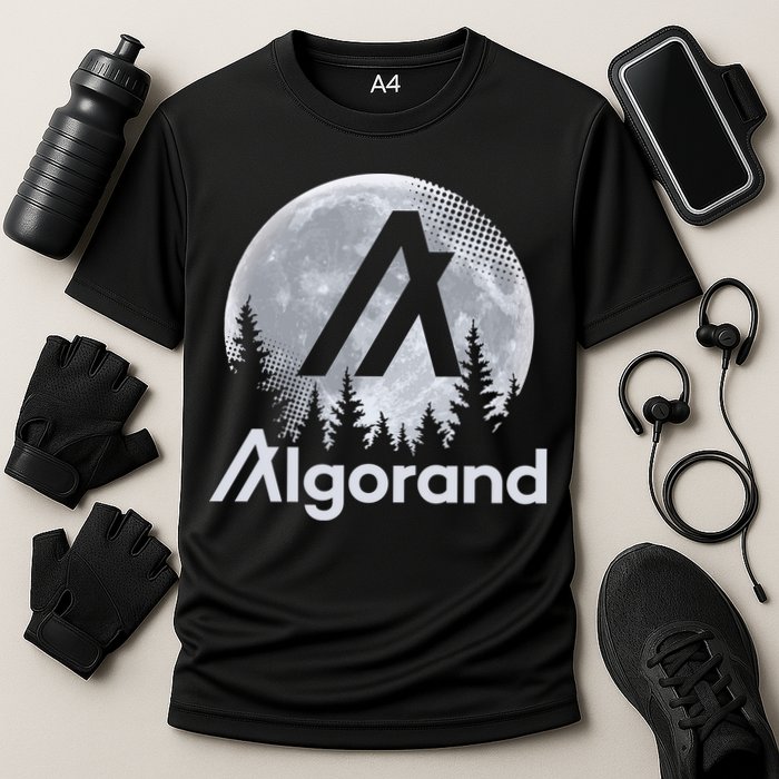 Algorand ALGO Coin Cryptocurrency Wilderness Full Moon Performance Shirt