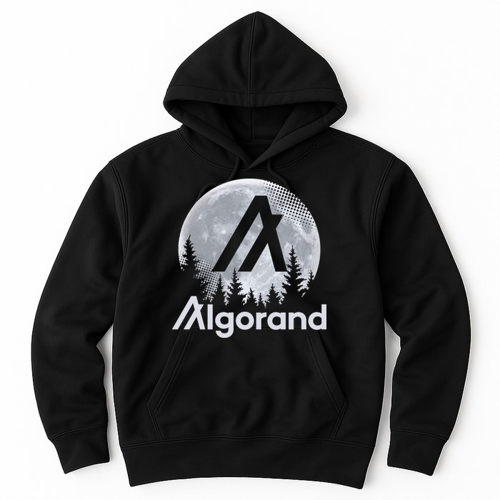 Algorand ALGO Coin Cryptocurrency Wilderness Full Moon Hoodie