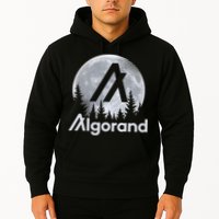 Algorand ALGO Coin Cryptocurrency Wilderness Full Moon Hoodie