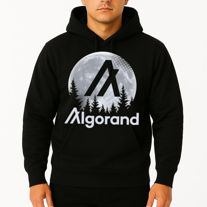 Algorand ALGO Coin Cryptocurrency Wilderness Full Moon Hoodie