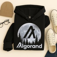 Algorand ALGO Coin Cryptocurrency Wilderness Full Moon Hoodie