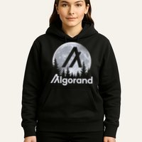 Algorand ALGO Coin Cryptocurrency Wilderness Full Moon Hoodie
