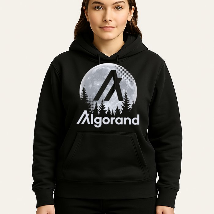 Algorand ALGO Coin Cryptocurrency Wilderness Full Moon Hoodie