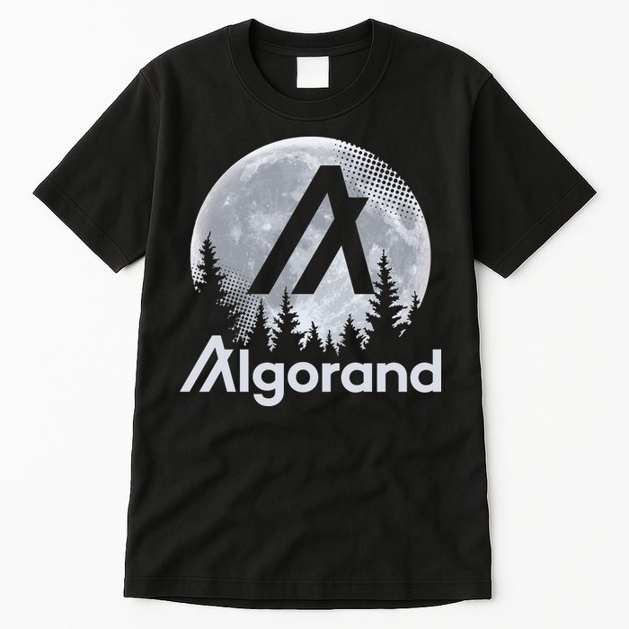 Algorand ALGO Coin Cryptocurrency Wilderness Full Moon Tall T-Shirt