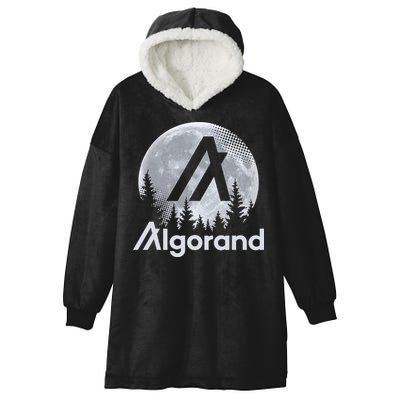 Algorand ALGO Coin Cryptocurrency Wilderness Full Moon Hooded Wearable Blanket