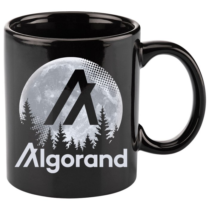 Algorand ALGO Coin Cryptocurrency Wilderness Full Moon 11oz C Handle Ceramic Mug