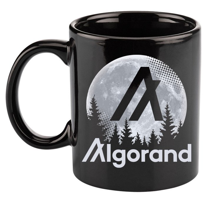 Algorand ALGO Coin Cryptocurrency Wilderness Full Moon 11oz C Handle Ceramic Mug
