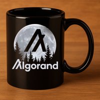 Algorand ALGO Coin Cryptocurrency Wilderness Full Moon 11oz C Handle Ceramic Mug