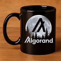 Algorand ALGO Coin Cryptocurrency Wilderness Full Moon 11oz C Handle Ceramic Mug
