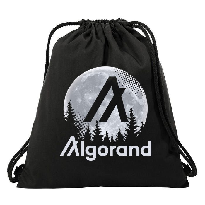 Algorand ALGO Coin Cryptocurrency Wilderness Full Moon Drawstring Bag