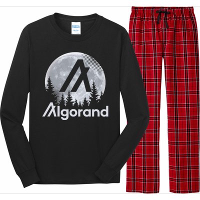 Algorand ALGO Coin Cryptocurrency Wilderness Full Moon Long Sleeve Pajama Set