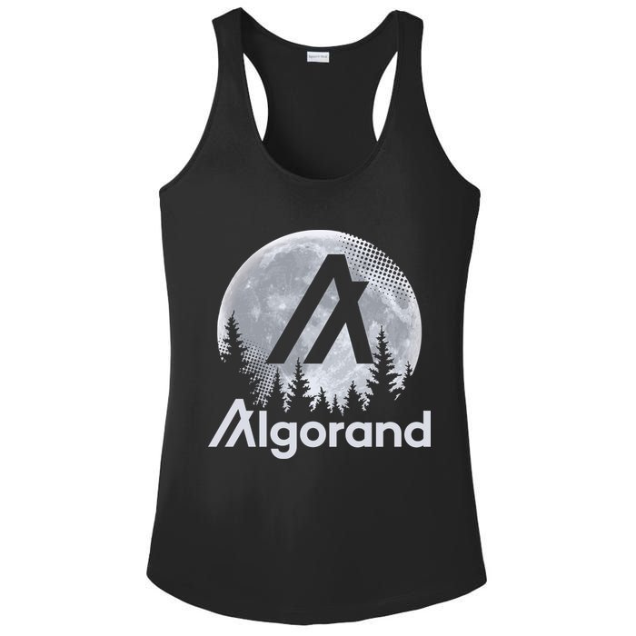Algorand ALGO Coin Cryptocurrency Wilderness Full Moon Ladies PosiCharge Competitor Racerback Tank