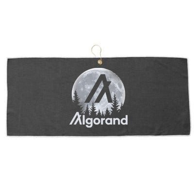 Algorand ALGO Coin Cryptocurrency Wilderness Full Moon Large Microfiber Waffle Golf Towel