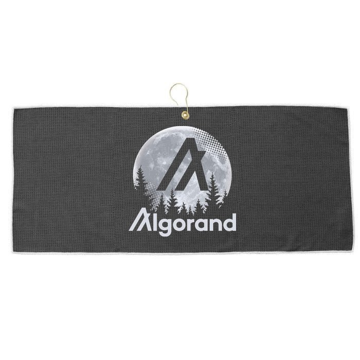 Algorand ALGO Coin Cryptocurrency Wilderness Full Moon Large Microfiber Waffle Golf Towel