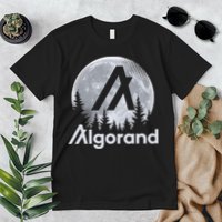 Algorand ALGO Coin Cryptocurrency Wilderness Full Moon Premium T-Shirt