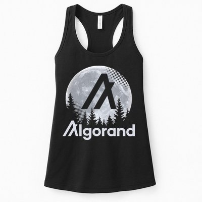 Algorand ALGO Coin Cryptocurrency Wilderness Full Moon Womens Tank Top