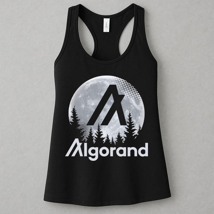 Algorand ALGO Coin Cryptocurrency Wilderness Full Moon Womens Tank Top