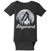 Algorand ALGO Coin Cryptocurrency Wilderness Full Moon Baby Bodysuit