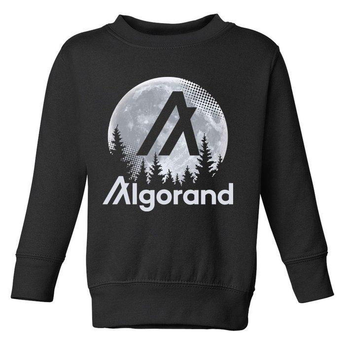 Algorand ALGO Coin Cryptocurrency Wilderness Full Moon Toddler Sweatshirt