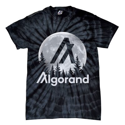 Algorand ALGO Coin Cryptocurrency Wilderness Full Moon Tie-Dye T-Shirt