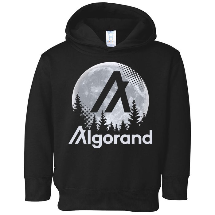 Algorand ALGO Coin Cryptocurrency Wilderness Full Moon Toddler Hoodie