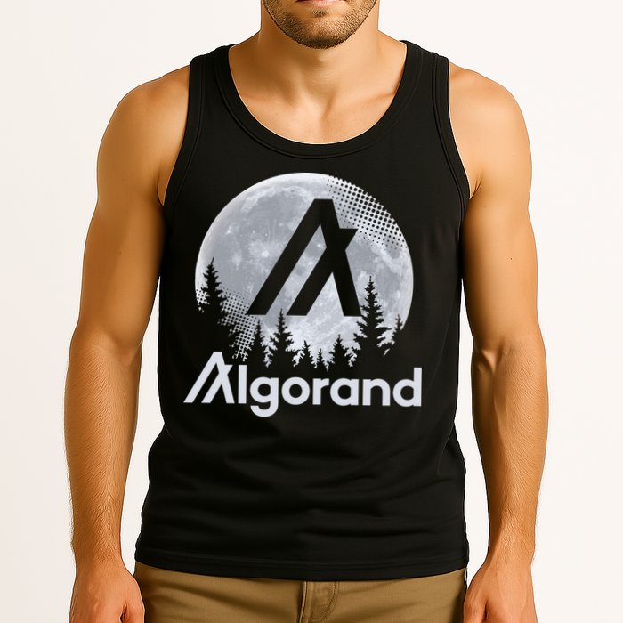 Algorand ALGO Coin Cryptocurrency Wilderness Full Moon Tank Top