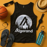 Algorand ALGO Coin Cryptocurrency Wilderness Full Moon Tank Top