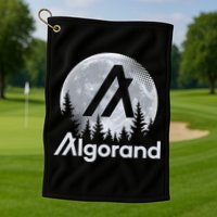 Algorand ALGO Coin Cryptocurrency Wilderness Full Moon Golf Towel