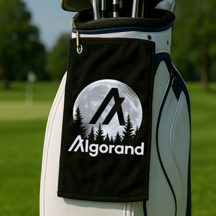 Algorand ALGO Coin Cryptocurrency Wilderness Full Moon Golf Towel