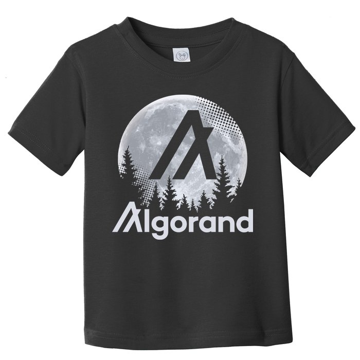 Algorand ALGO Coin Cryptocurrency Wilderness Full Moon Toddler T-Shirt