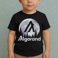 Algorand ALGO Coin Cryptocurrency Wilderness Full Moon Toddler T-Shirt