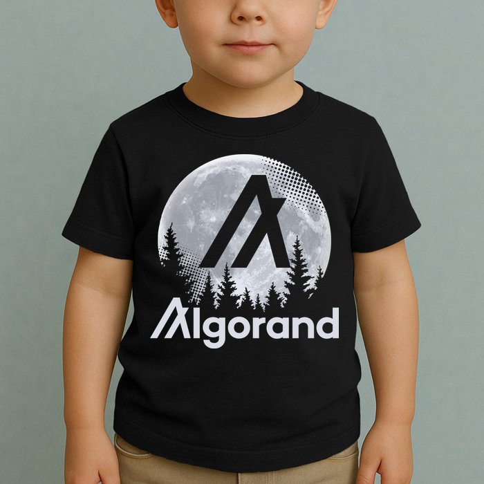Algorand ALGO Coin Cryptocurrency Wilderness Full Moon Toddler T-Shirt