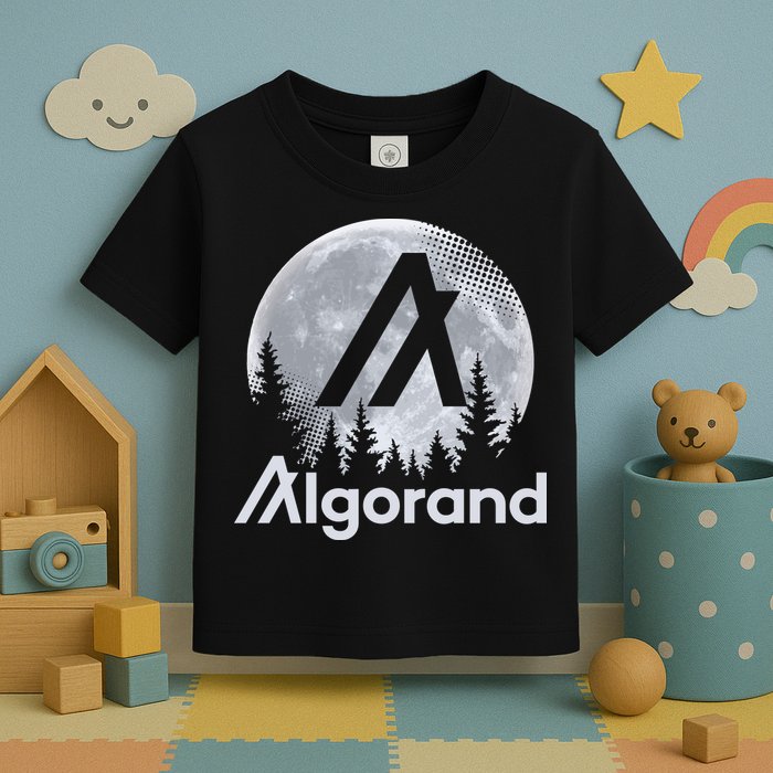 Algorand ALGO Coin Cryptocurrency Wilderness Full Moon Toddler T-Shirt