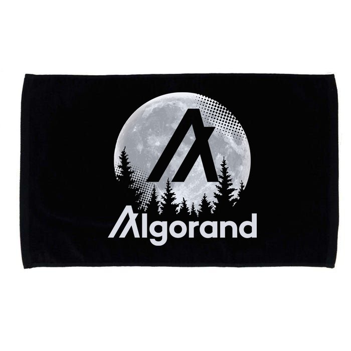 Algorand ALGO Coin Cryptocurrency Wilderness Full Moon Microfiber Hand Towel