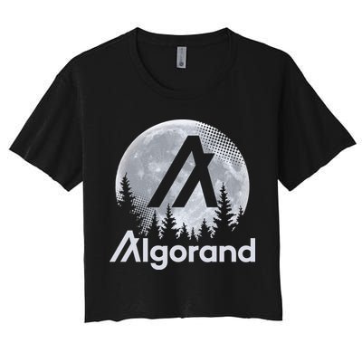 Algorand ALGO Coin Cryptocurrency Wilderness Full Moon Crop Top