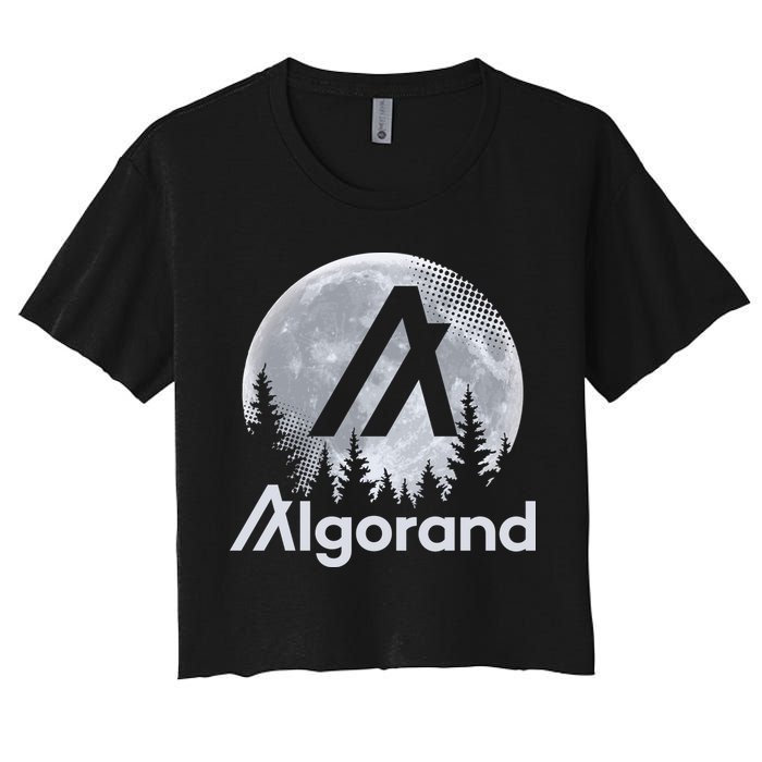 Algorand ALGO Coin Cryptocurrency Wilderness Full Moon Crop Top