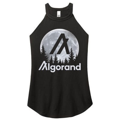 Algorand ALGO Coin Cryptocurrency Wilderness Full Moon Women's Perfect Tri Rocker Tank