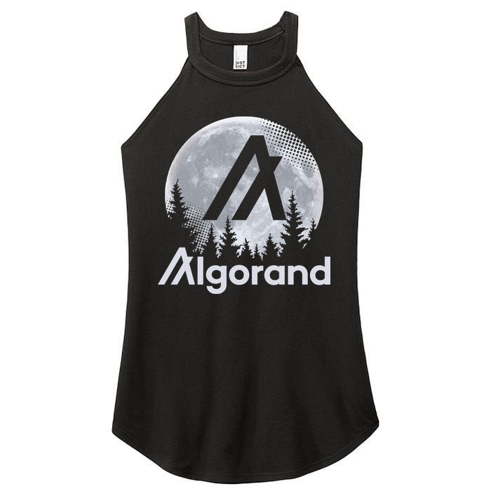 Algorand ALGO Coin Cryptocurrency Wilderness Full Moon Women's Perfect Tri Rocker Tank