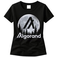Algorand ALGO Coin Cryptocurrency Wilderness Full Moon Womens T-Shirt