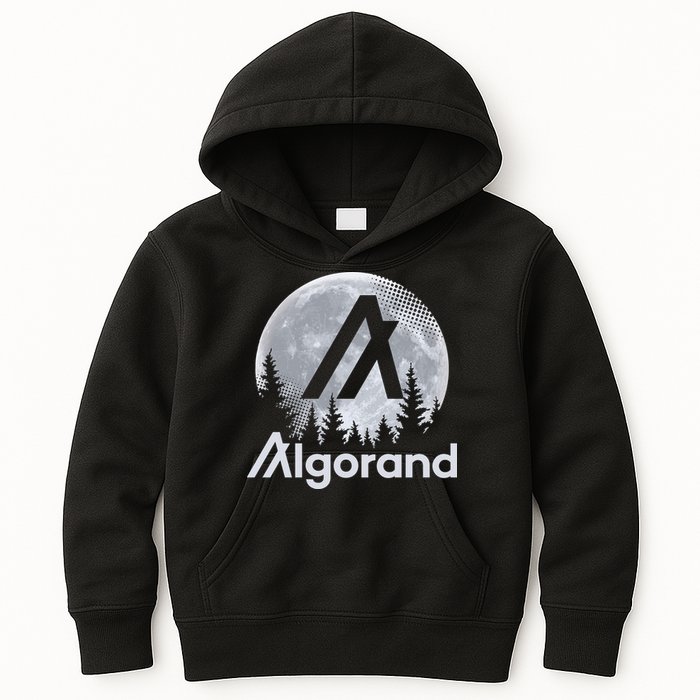 Algorand ALGO Coin Cryptocurrency Wilderness Full Moon Kids Hoodie