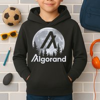 Algorand ALGO Coin Cryptocurrency Wilderness Full Moon Kids Hoodie