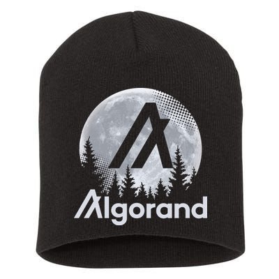 Algorand ALGO Coin Cryptocurrency Wilderness Full Moon Short Acrylic Beanie