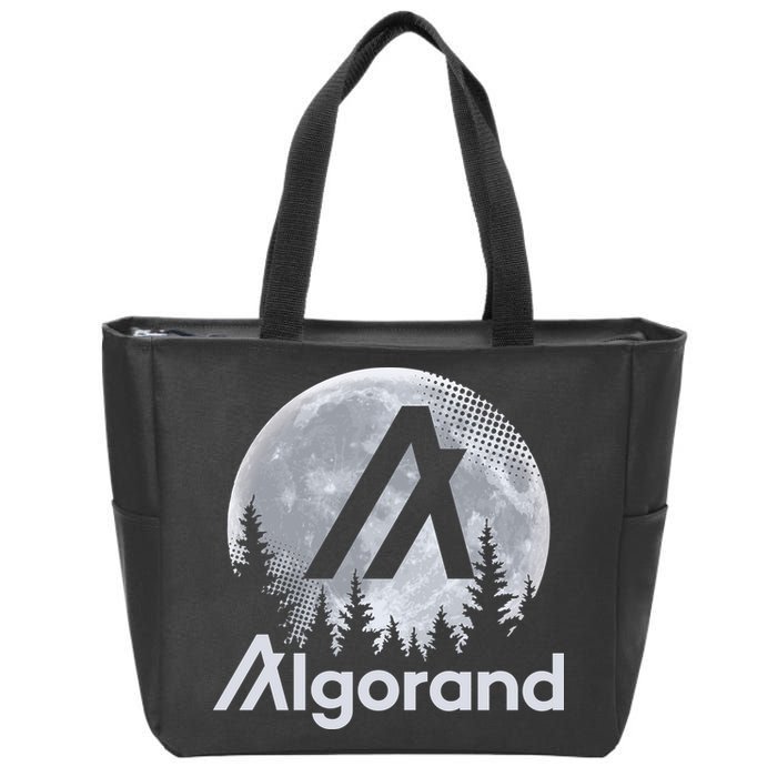 Algorand ALGO Coin Cryptocurrency Wilderness Full Moon Zip Tote Bag